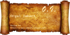 Orgel Imbert névjegykártya